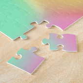 Pastel Rainbow Blobs Jigzaag Puzzle Legpuzzel (Zijkant)