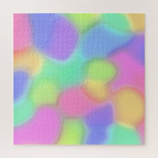 Pastel Rainbow Blobs Jigzaag Puzzle Legpuzzel (Verticaal)