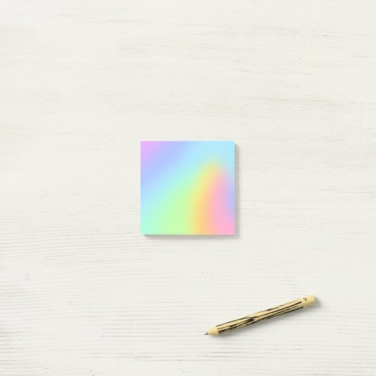  Pastel Rainbow Blur Post-it Notes (Op bureau)