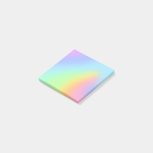  Pastel Rainbow Blur Post-it Notes (Schuin)