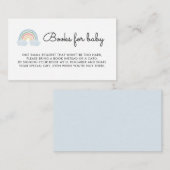 Pastel Rainbow Boy Baby shower Boeken Invoegen Informatiekaartje (Voorkant / Achterkant)
