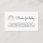 Pastel Rainbow Boy Baby shower Boeken Invoegen Informatiekaartje (Voorkant)