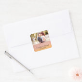 Pastel Rainbow Brides Gay Wedding Vierkante Sticker (Envelop)