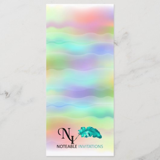 Pastel Rainbow Brides Wedding Menu (Achterkant)