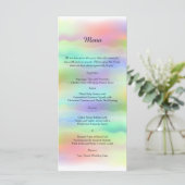 Pastel Rainbow Brides Wedding Menu (Staand voorkant)