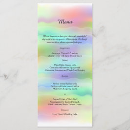 Pastel Rainbow Brides Wedding Menu