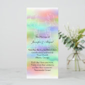 Pastel Rainbow Brides Wedding Programma Programmakaart (Staand voorkant)