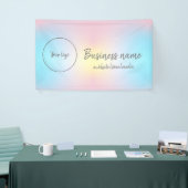 Pastel Rainbow Business Spandoek (Beurs)