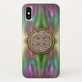 Pastel Rainbow Celtic Dara Knot iPhone X Hoesje (Achterkant)