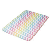 Pastel Rainbow Chevron Pattern Badmat (Gekanteld)