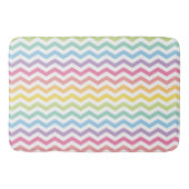 Pastel Rainbow Chevron Pattern Badmat (Voorkant)