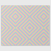 Pastel Rainbow Chevron Stripe Wrapping Paper Cadeaupapier (Vlak)