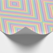 Pastel Rainbow Chevron Stripe Wrapping Paper Cadeaupapier (Hoek)