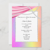 PASTEL RAINBOW CIRCUS WEDING KAART (Voorkant)