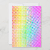 PASTEL RAINBOW CIRCUS WEDING KAART (Achterkant)