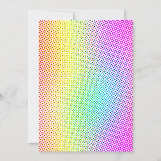 PASTEL RAINBOW CIRCUS WEDING KAART (Achterkant)