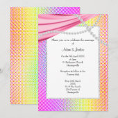 PASTEL RAINBOW CIRCUS WEDING KAART (Voorkant / Achterkant)