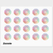 Pastel Rainbow Classic ronde Sticker (Vel)