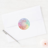 Pastel Rainbow Classic ronde Sticker (Envelop)