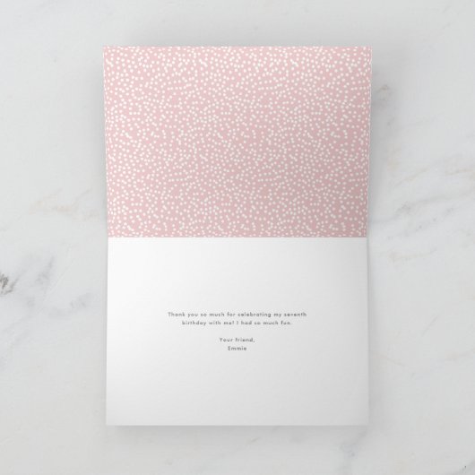 Pastel Rainbow Cloud Kinder Hartelijk dank Kaart (Binnen)