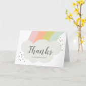 Pastel Rainbow Cloud Kinder Hartelijk dank Kaart (Gele Bloem)