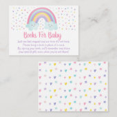 Pastel Rainbow Clouds Baby shower Boek Verzoek Informatiekaartje (Voorkant / Achterkant)