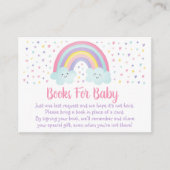 Pastel Rainbow Clouds Baby shower Boek Verzoek Informatiekaartje (Voorkant)