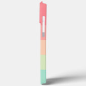 Pastel Rainbow Colorblock Streep Roze Monogram op Case-Mate iPhone Case (Achterkant / Links)