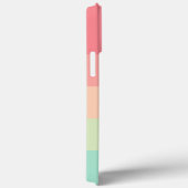 Pastel Rainbow Colorblock Streep Roze Monogram op Case-Mate iPhone Case (Achterkant / Rechts)