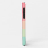 Pastel Rainbow Colorblock Streep Roze Monogram op Case-Mate iPhone Case (Achterkant/links)