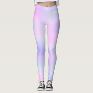 Pastel Rainbow Colors Abstract Blur Gradient Schad Leggings