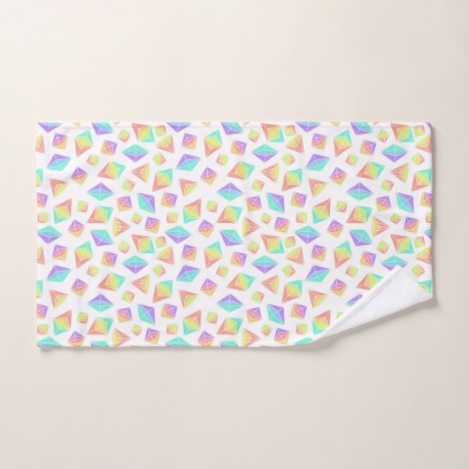 Pastel Rainbow Crystals Patroon Bad Handdoek (Handdoek)