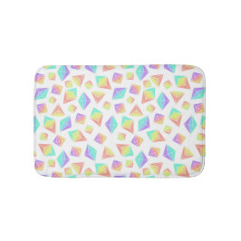 Pastel Rainbow Crystals Patroon Badmat