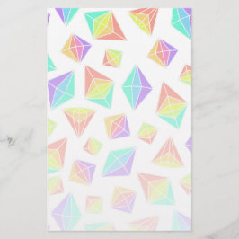 Pastel Rainbow Crystals Patroon Briefpapier