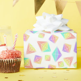 Pastel Rainbow Crystals Patroon Cadeaupapier