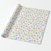 Pastel Rainbow Crystals Patroon Cadeaupapier (Uitgerold)
