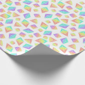 Pastel Rainbow Crystals Patroon Cadeaupapier (Hoek)