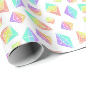 Pastel Rainbow Crystals Patroon Cadeaupapier (Rol Hoek)