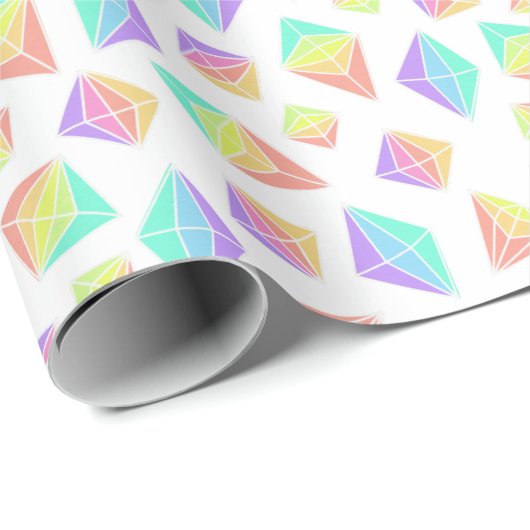 Pastel Rainbow Crystals Patroon Cadeaupapier (Rol Hoek)