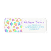 Pastel Rainbow Crystals Patroon Etiket (Voorkant)