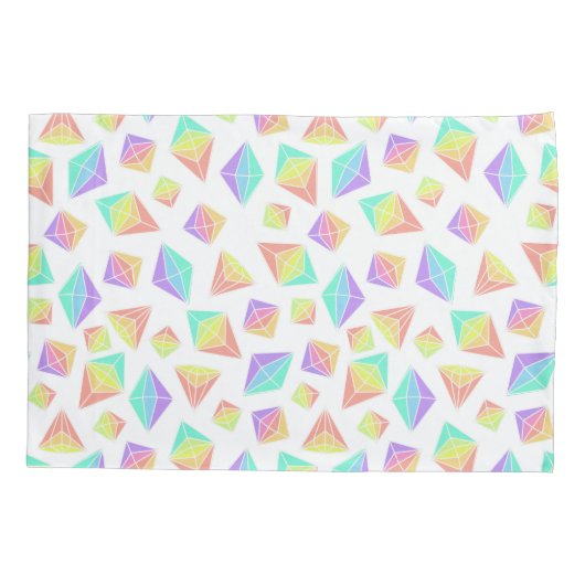 Pastel Rainbow Crystals Patroon Kussensloop (Achterkant)