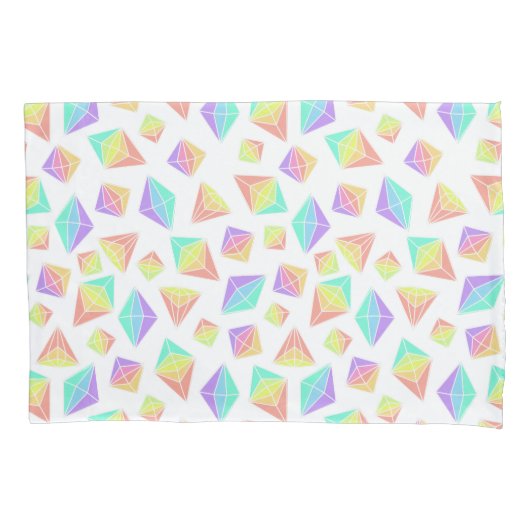 Pastel Rainbow Crystals Patroon Kussensloop (Voorkant)