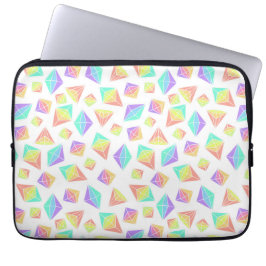 Pastel Rainbow Crystals Patroon Laptop Sleeve