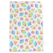 Pastel Rainbow Crystals Patroon Medium Cadeauzakje (Voorkant)