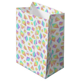 Pastel Rainbow Crystals Patroon Medium Cadeauzakje