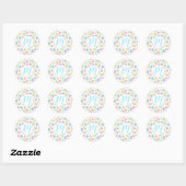 Pastel Rainbow Crystals Patroon Ronde Sticker (Vel)