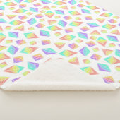 Pastel Rainbow Crystals Patroon Sherpa Deken (3/4)