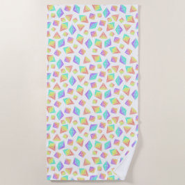 Pastel Rainbow Crystals Patroon Strandlaken