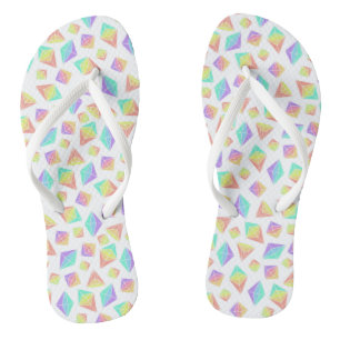 Pastel Rainbow Crystals Patroon Teenslippers