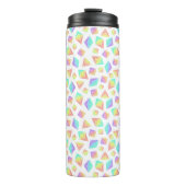 Pastel Rainbow Crystals Patroon Thermosbeker (Voorkant)